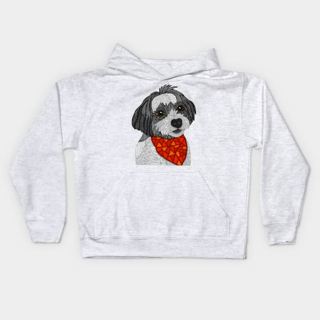 Max the Havanese Kids Hoodie by ArtLovePassion